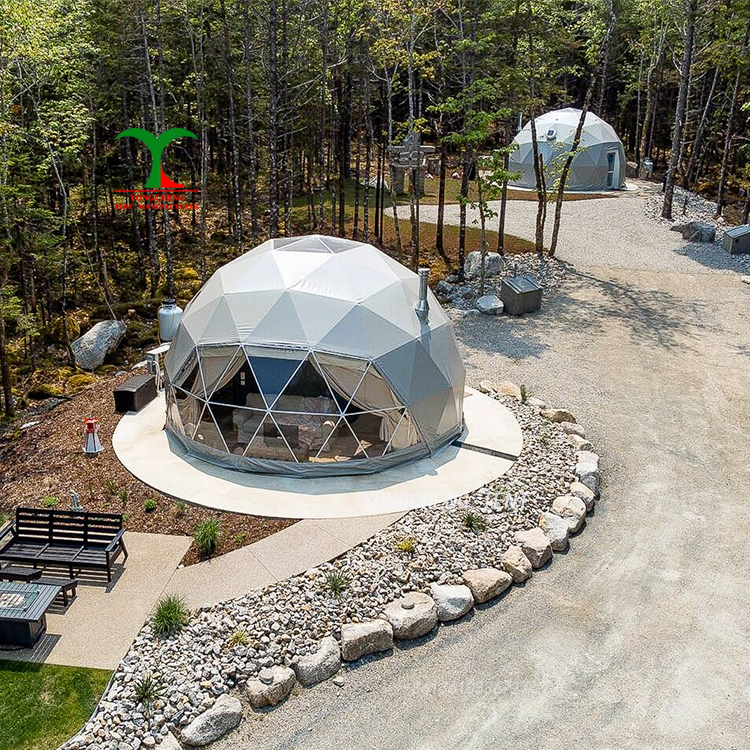 Dome Tent Outdoor House With Bathroom Winter Geodesic Complet Glamping Tents for Sale