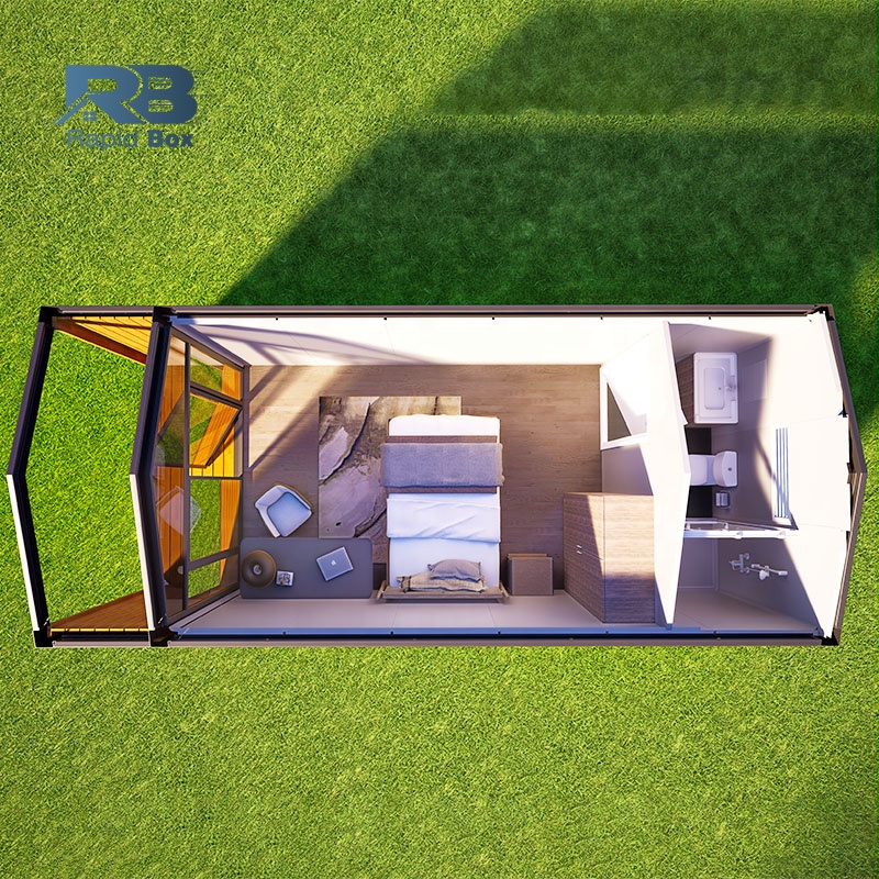 Luxury 20ft Prefab House 2 3 Bedroom Cabins Portable Modular Home Office Hotel Wooden Tiny Prefabricated Container House Villa