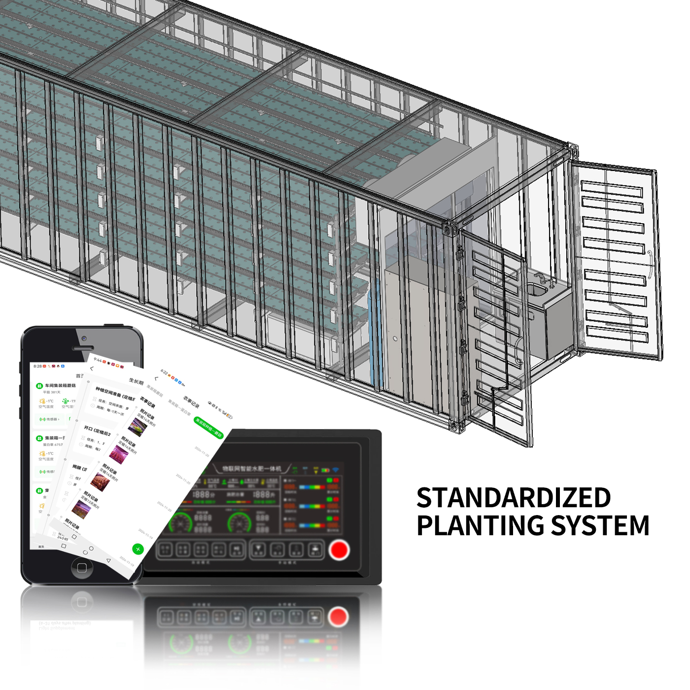 Mobile Hydroponic Greenhouse - Container Farm With Climate Control For Plant Factory Ready To Plant Right After Delivery
