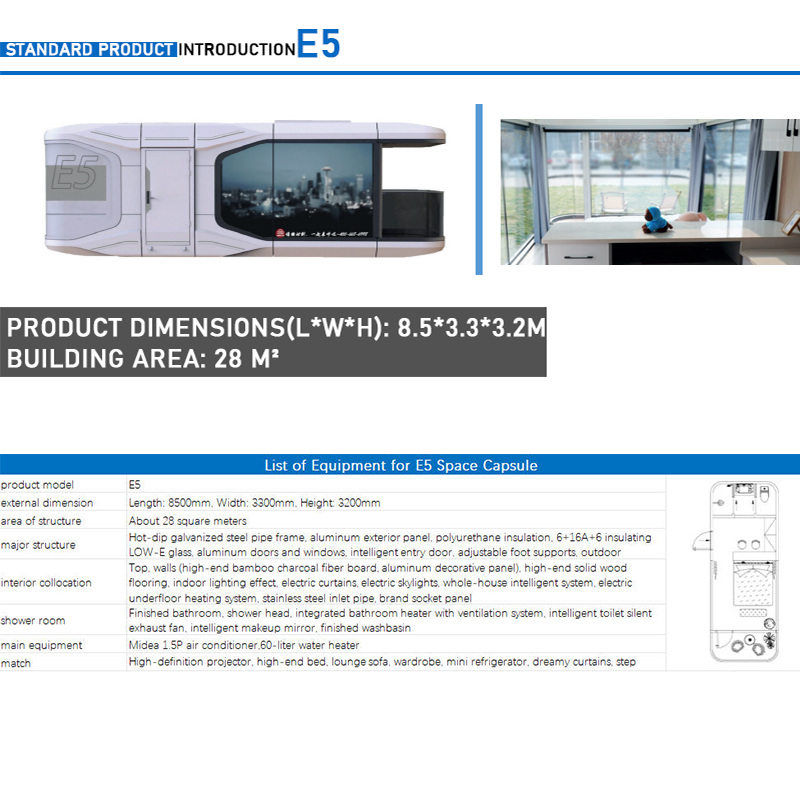 Prefab Container House Ready-made Smart Capsule Cabin and Villas House Luxury for Rapid Holiday Resort Setup