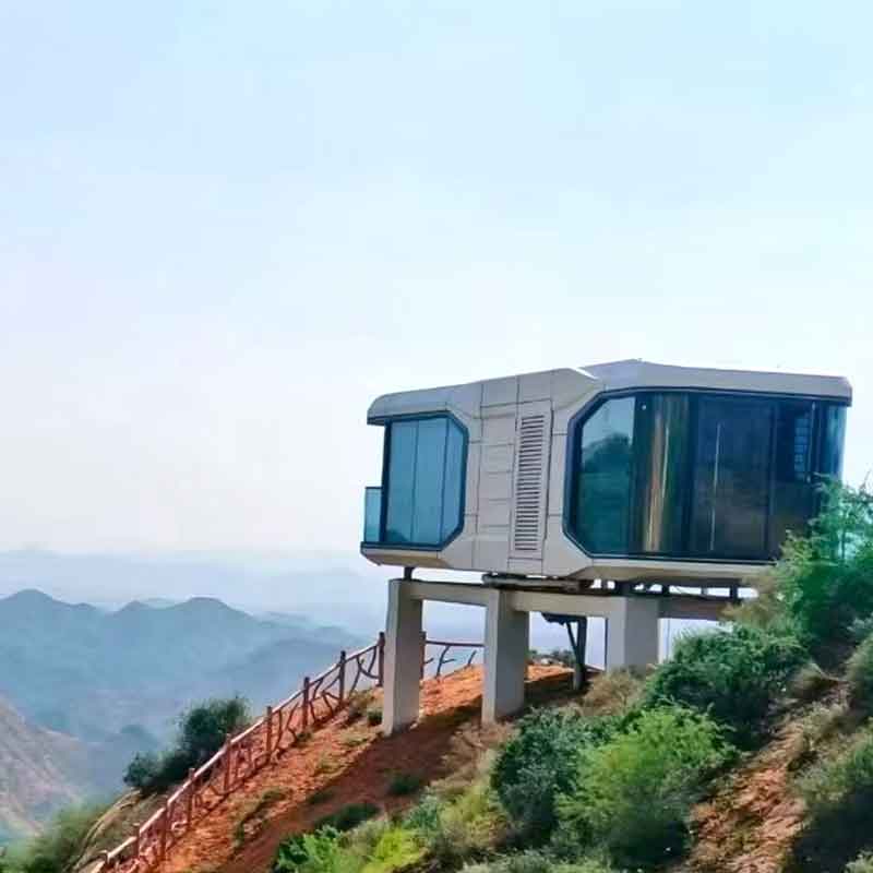 Luxury 40ft Prefab Steel Sandwich Panel Modern High Quality Space Capsule Hotel Room New Outdoor Shipping Container Villas Apple
