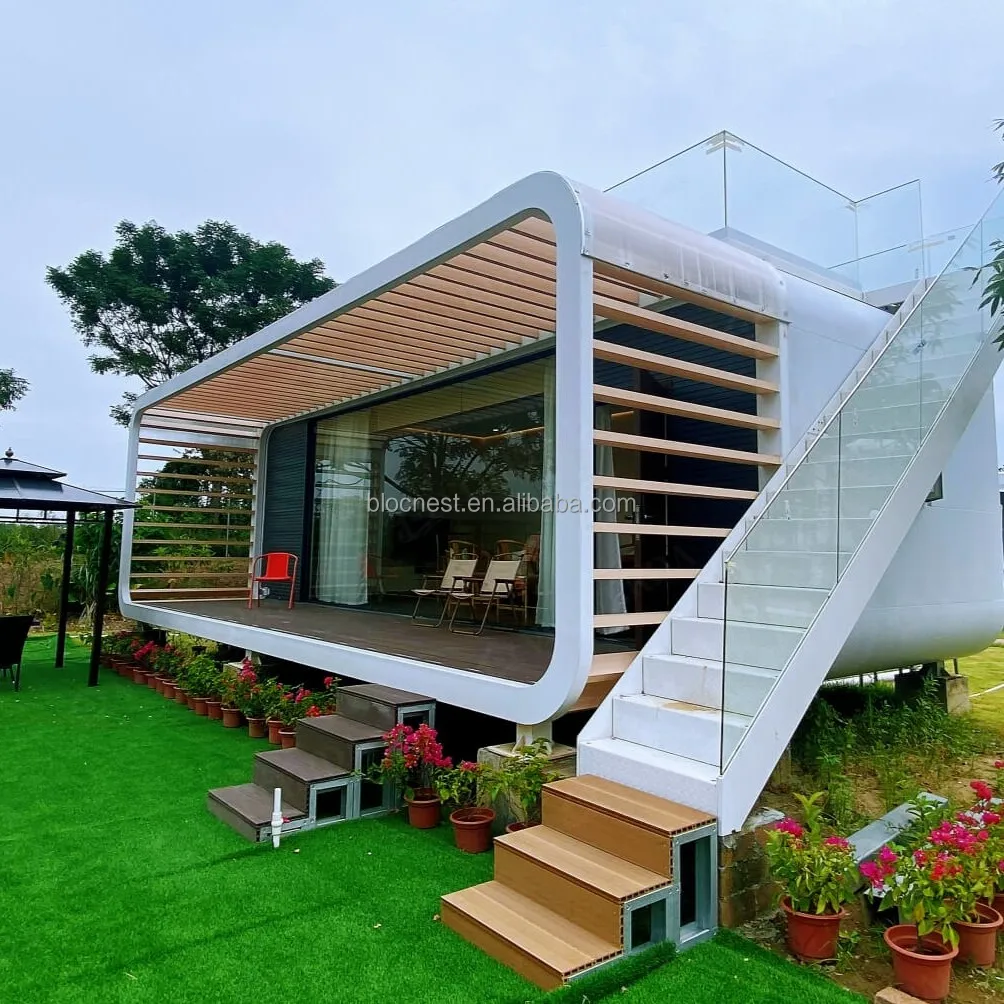 Luxury Prefabricated Homes Modern Modular Movable House Casa Con Ruedas Smart Apple Cabin Sleeping Container House with Bathroom