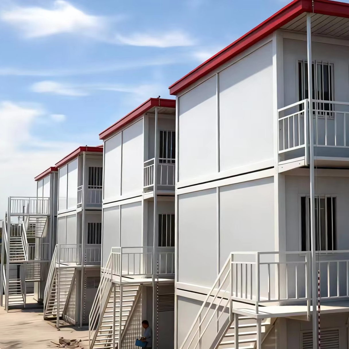 Contemporary A-frame 20ft 40ft Steel Container Villa Hotel Sandwich Panel Material Container House