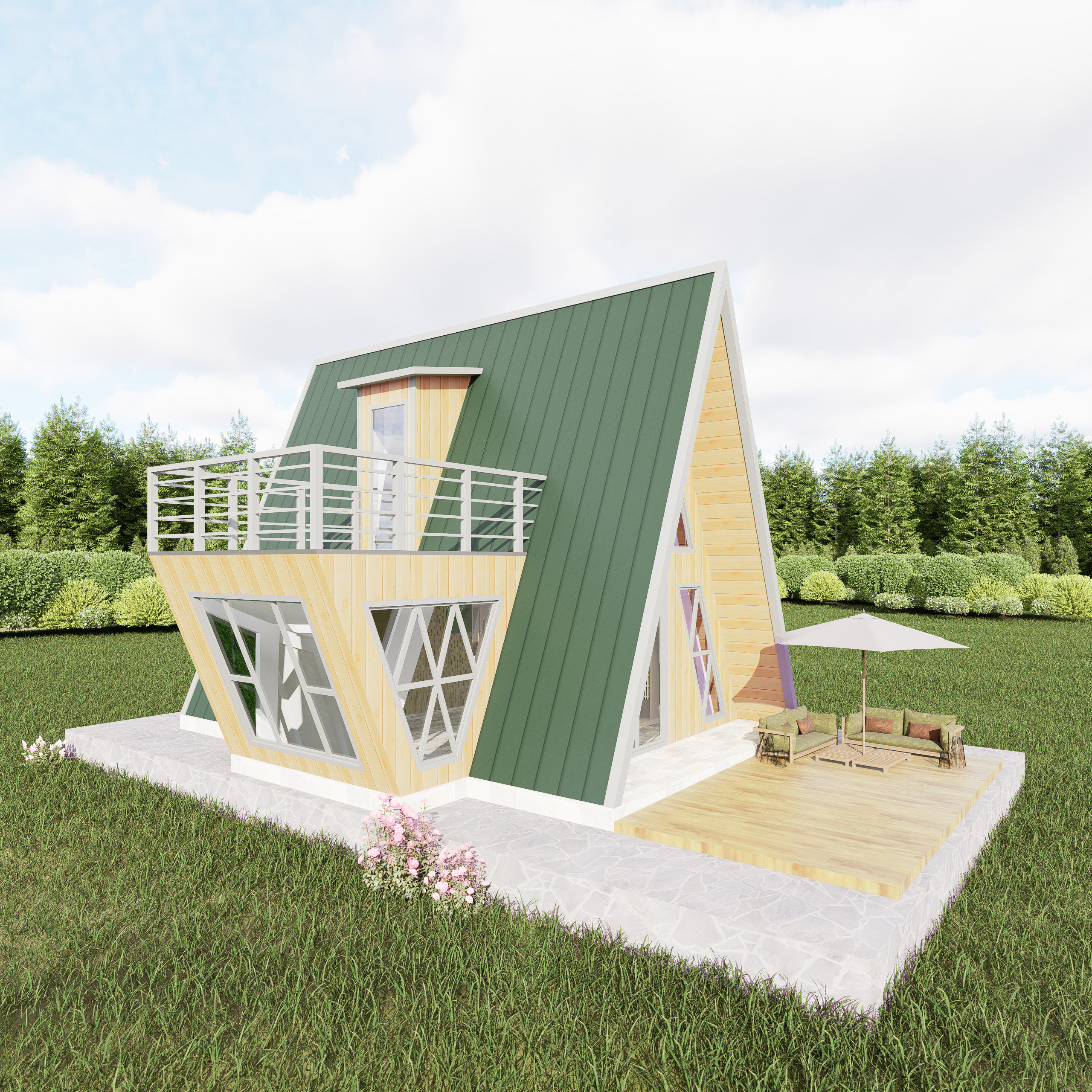 Casa Modular Home Two Storey Triangle House A Frame Cabin Tiny Home For Outdoor Living
