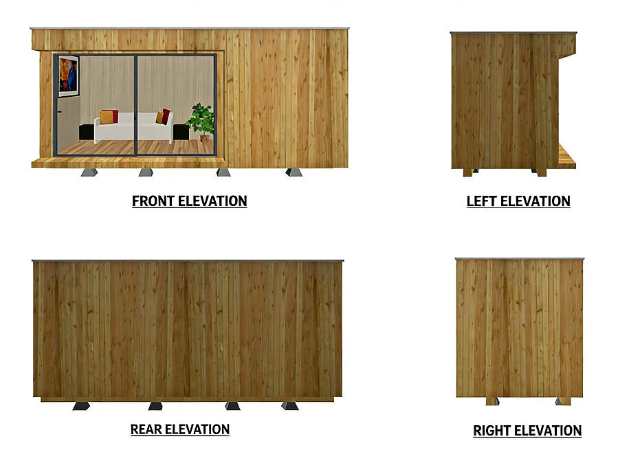 Luxury Prefab Container House Mobile House Modern Modular Garden Studio Portable Tiny Home for Airbnb/Villa/Office/Coffee Shop