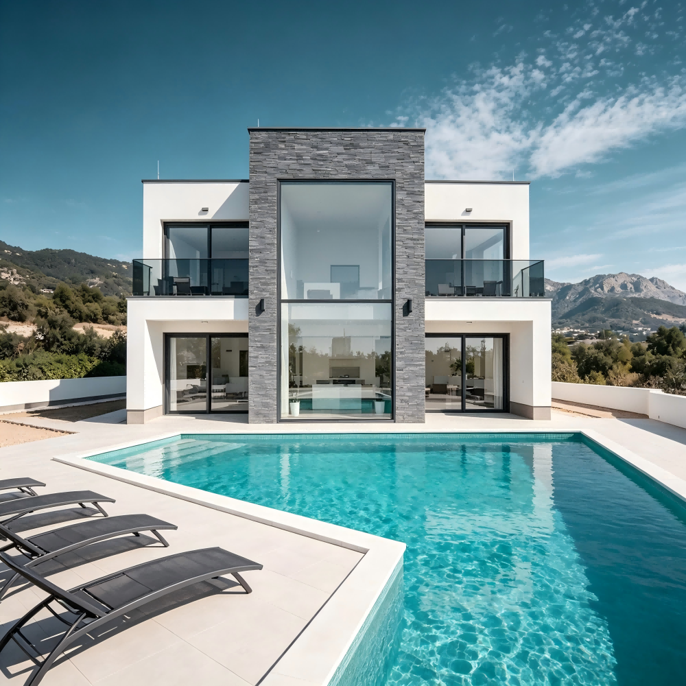Modern Luxury Portable Homes Prefab Smart House 3 Bedroom Villa Heavy Steel Structure Prefab House Prefabricated House