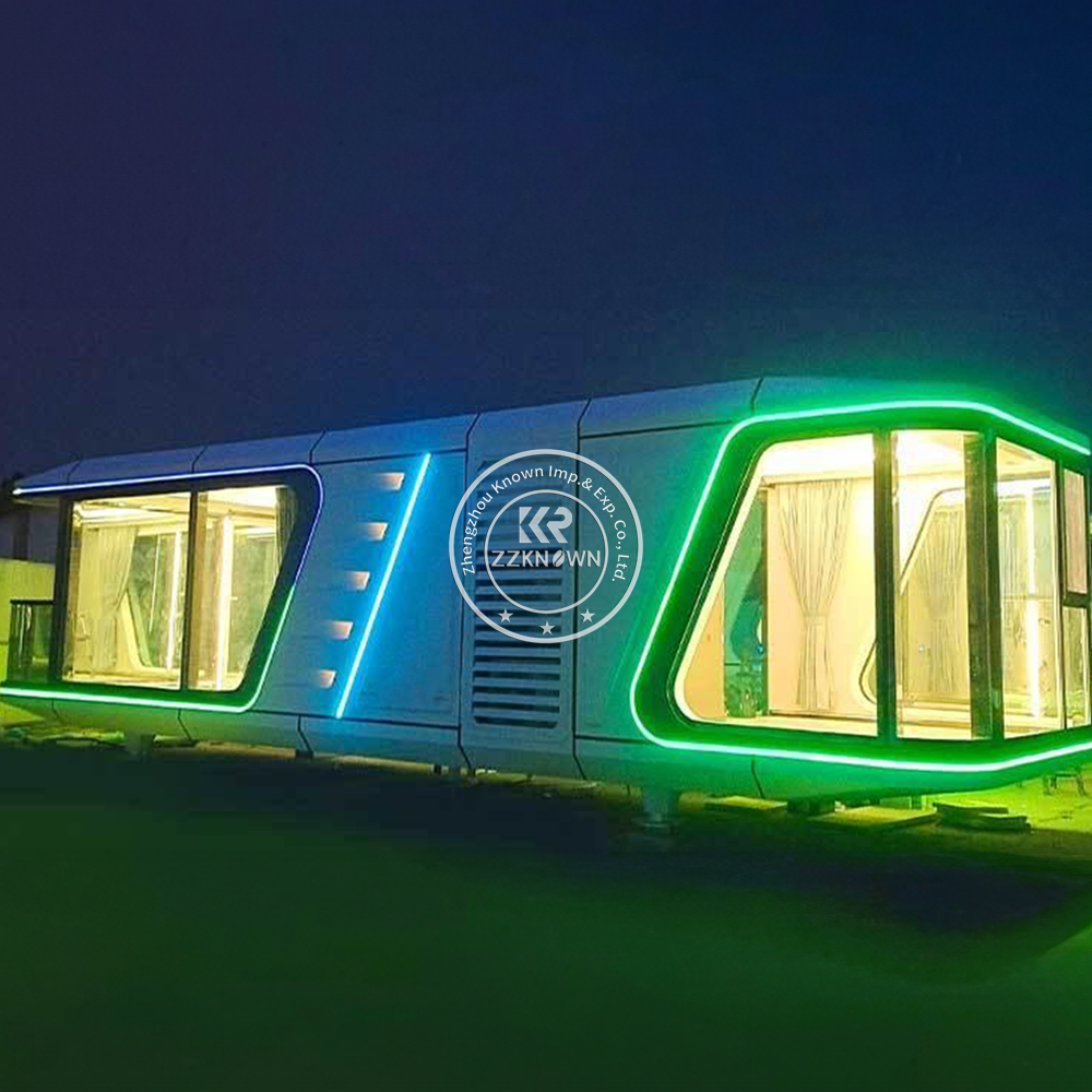 Intelligent Smart Home System Luxury Mobile Home Space Capsule Steel Prefabricated Container House for Hotel Resort
