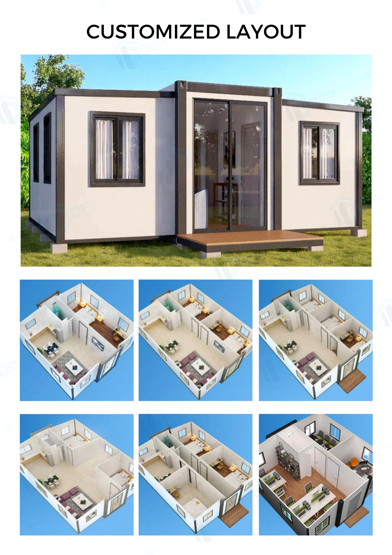 Buy Prefab Luxury Tiny House on Wheels With Trailer Mobile Home 2 Bedroom Off Grid Solar Powered Easy Assembly for Sale