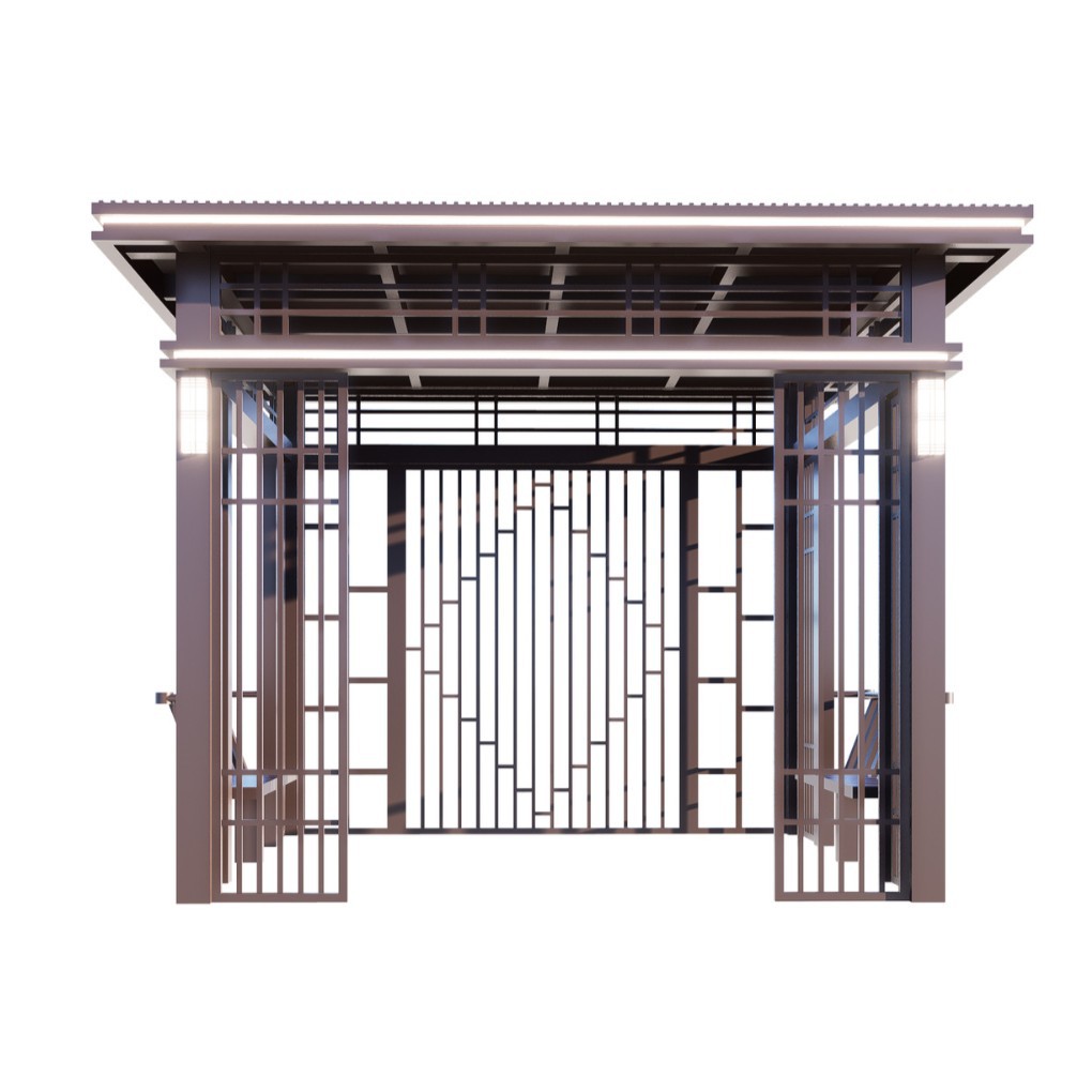 Factory-Customized New Chinese-Style Aluminum Alloy Gazebo Courtyards Outdoor Gardens Waterproof Windproof Corrosion-Resistant