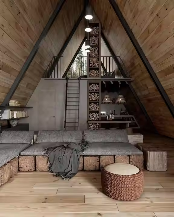 Prefab Modular Luxury Steel Frame Contemporary Straight Villa Cabin Living Room Bedroom Mountain Resort Eco-Friendly Light House