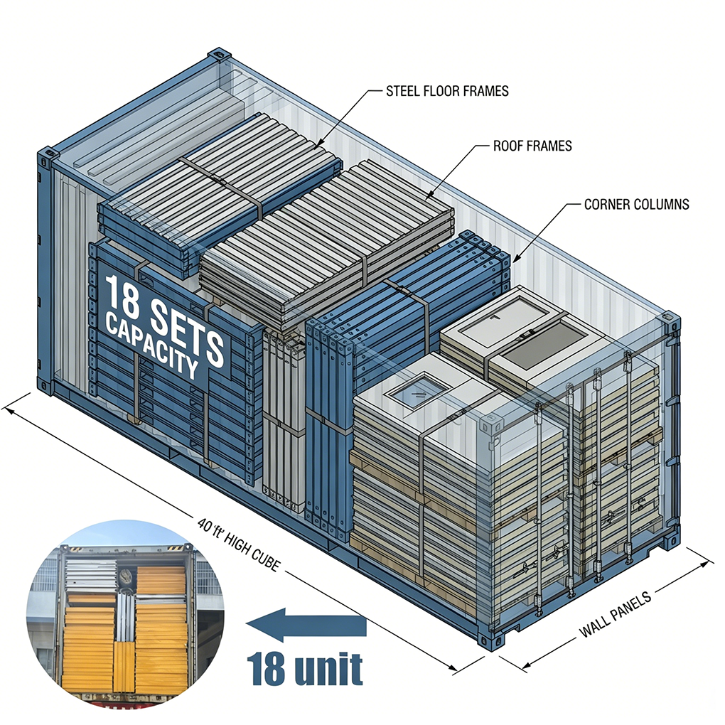 Affordable Luxury Garden Studio Detachable Container House for Backyard with Durable Steel Frame
