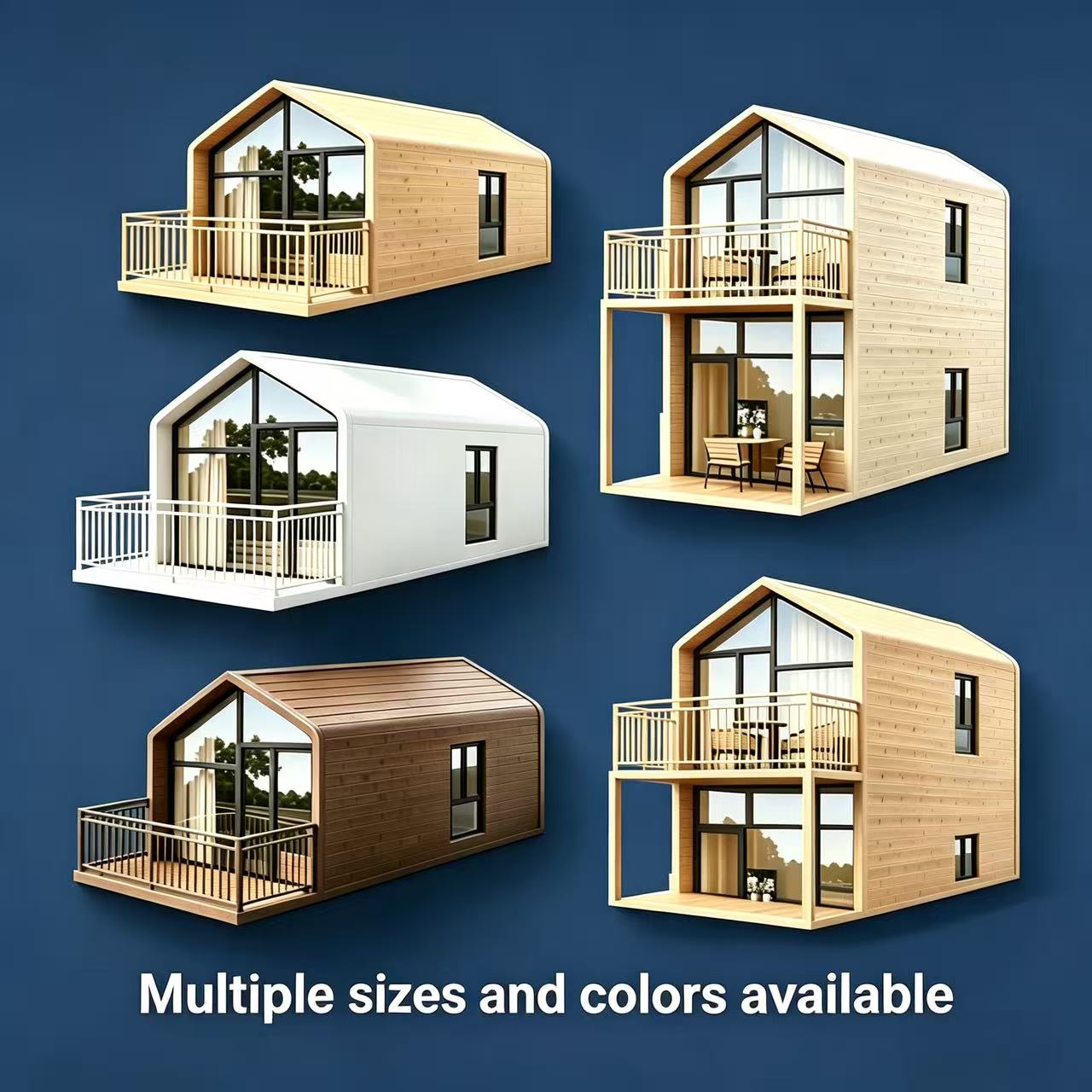 Quick Assemble Modular Steel-Wood Tiny House Modern Prefab Cabin Insulated Backyard Studio Hotel Use Luxury Garden Office
