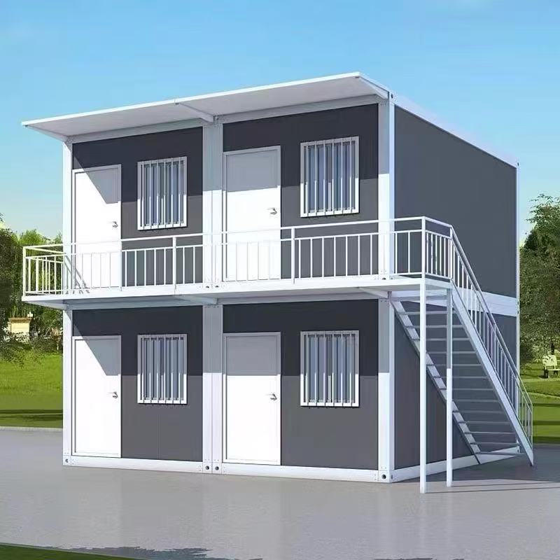 Wholesale 20 40 ft Custom Double Storey Flat Pack Prefab Steel Container House Modern Prefabricated Multi-story Hotel Use