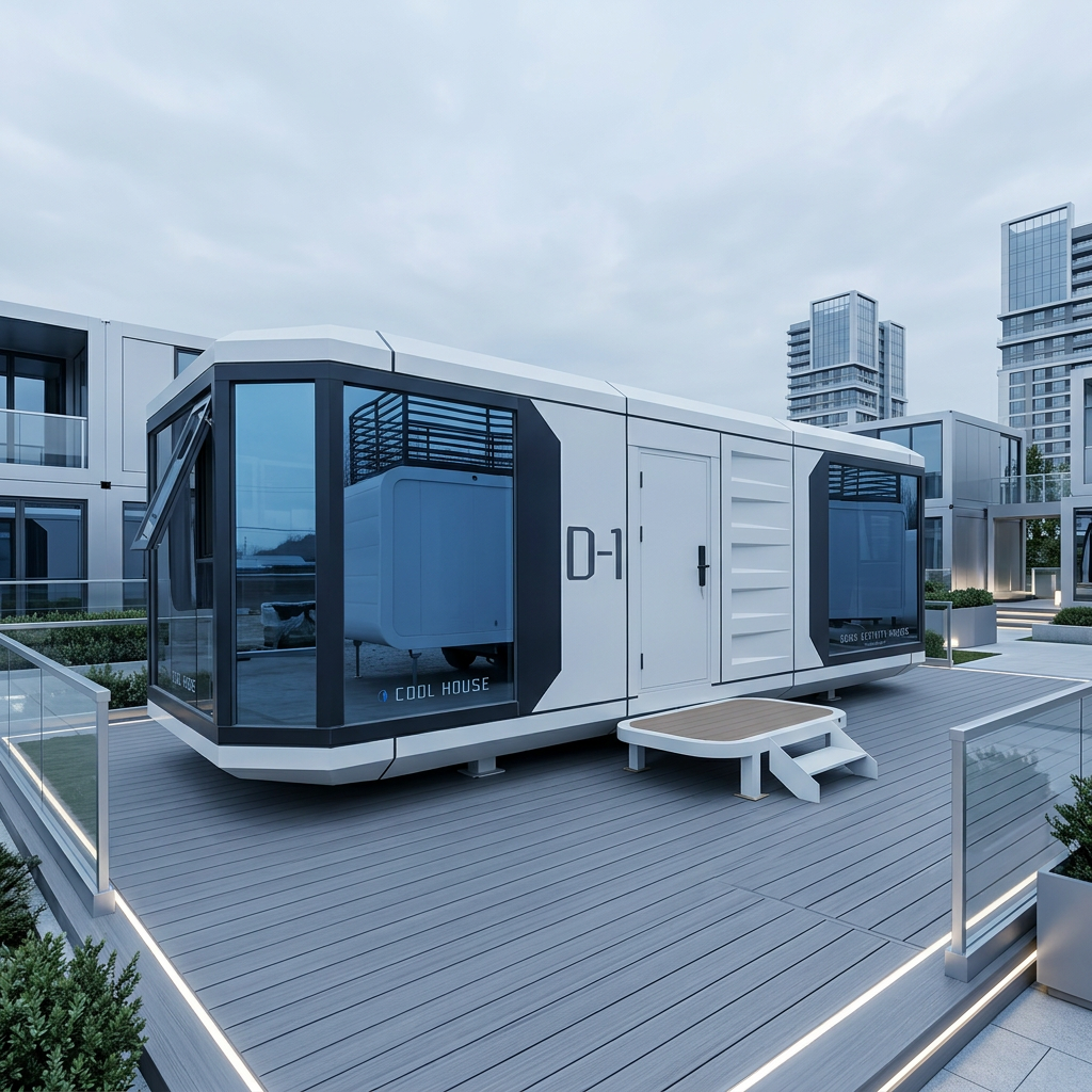 Futuristic Smart Space Capsule House Intelligent Prefab Villa Modular Aluminum Alloy Mobile Cabin with AI System