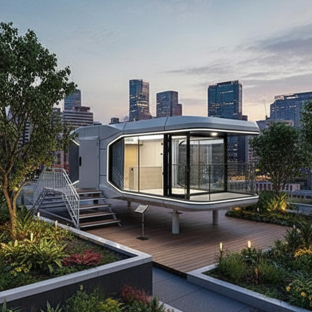 Smart Modular Space Capsule House with Thermal Insulation &amp; Smart Control System for Glamping Resort Residential Use