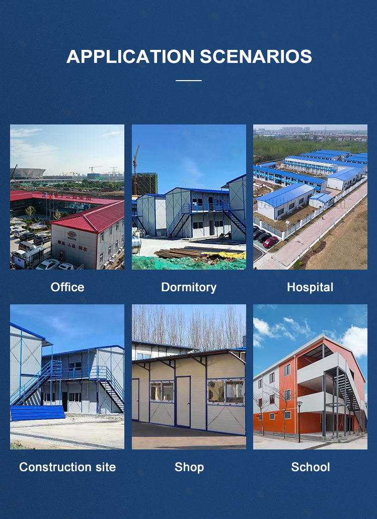 Waterproof Worker Housing Multi-Story Bungalow Office Container House Modern Prefabricated Houses Prefabricated Container House