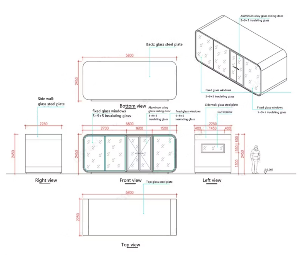 Movable Design Apple Cabin
