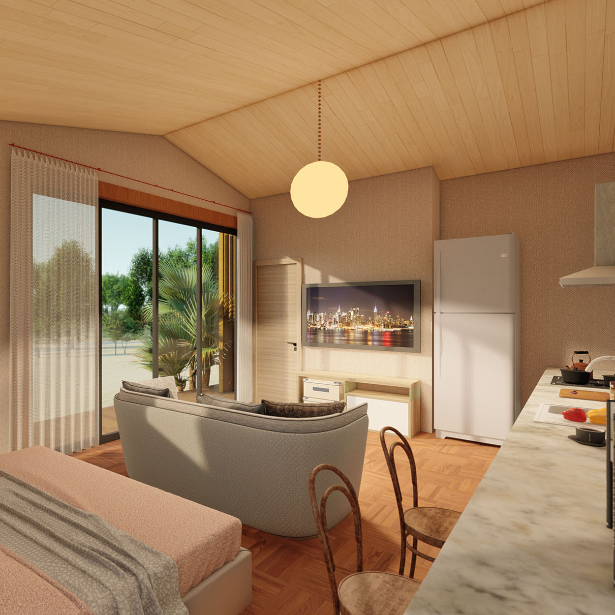Quacent Custom Luxury Prefab Wooden Durable Tiny House Garden Office &amp; Living Space Prefabricated Villa Cabin Quick Assembly