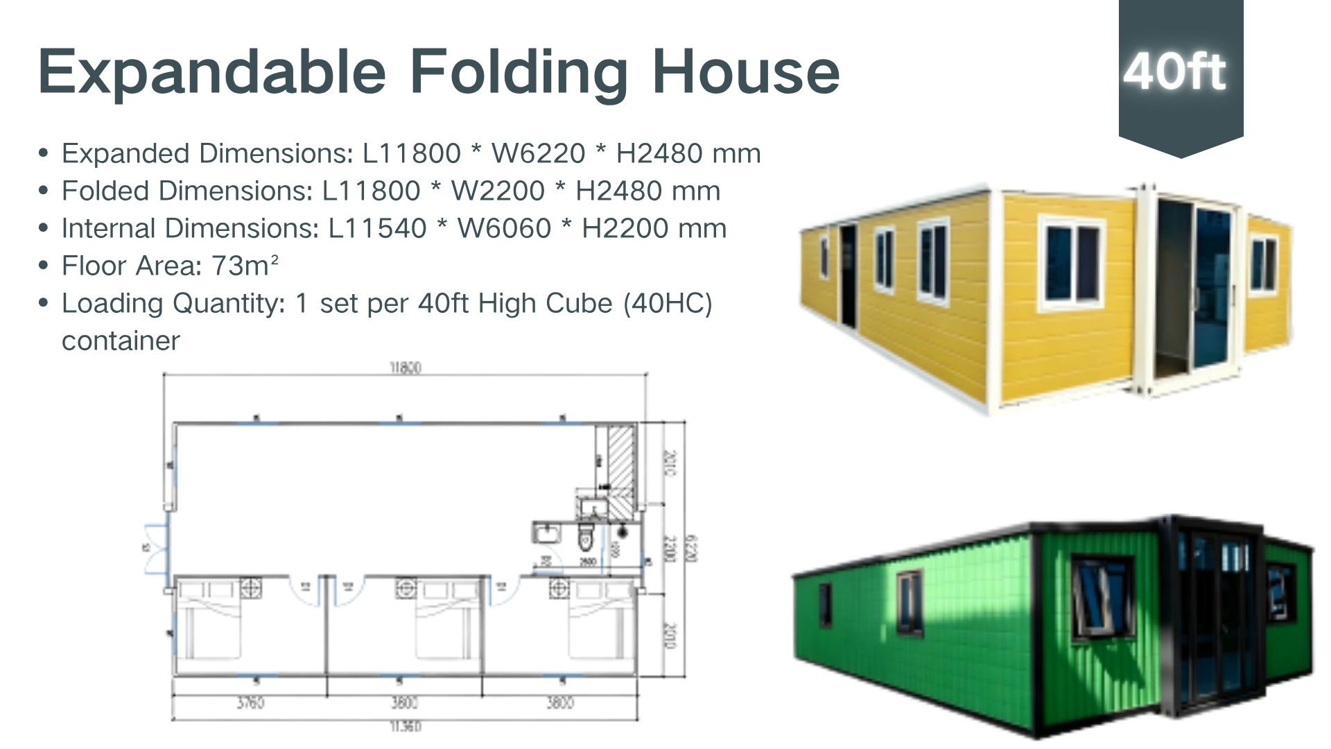 METGOOD Contemporary Sandwich Panel Portable Expandable Modular House for Off-Grid Living | Snowy Mountain Cabin/Remote Office