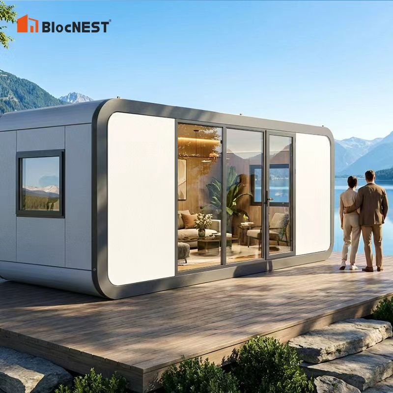 Customizable Luxury Double-layer Modular Capsule Container House Turnkey Villa House Bungalow House With Bathroom and Kitchen