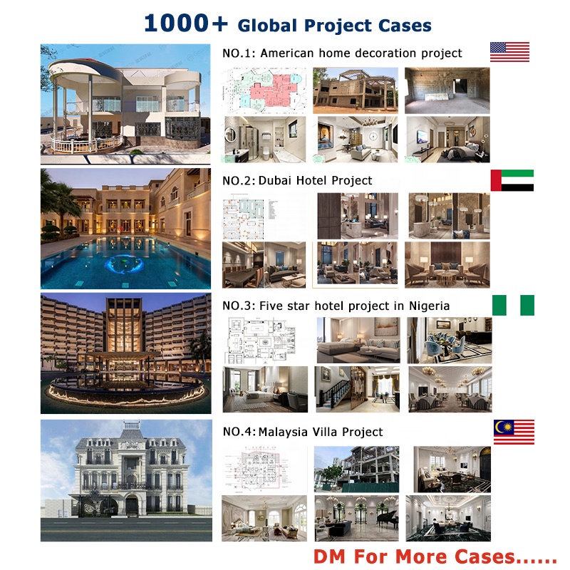 Modern 3D Interior Design Luxury Villa Townhouse-Dream House One-Stop Solution for Bathroom Living Room Apartment Hotel
