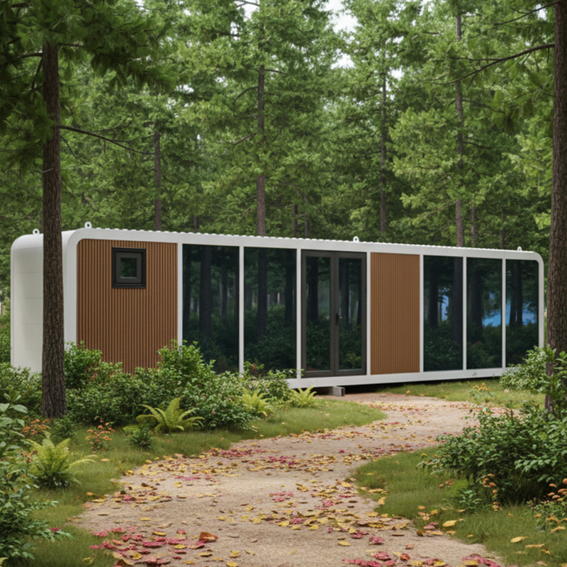 Sinoy Compact Smart Apple Tiny House Solution Space Capsule Prefab Cabin Glamping Pod Hotel Villa Shop Steel 40ft Modern Design