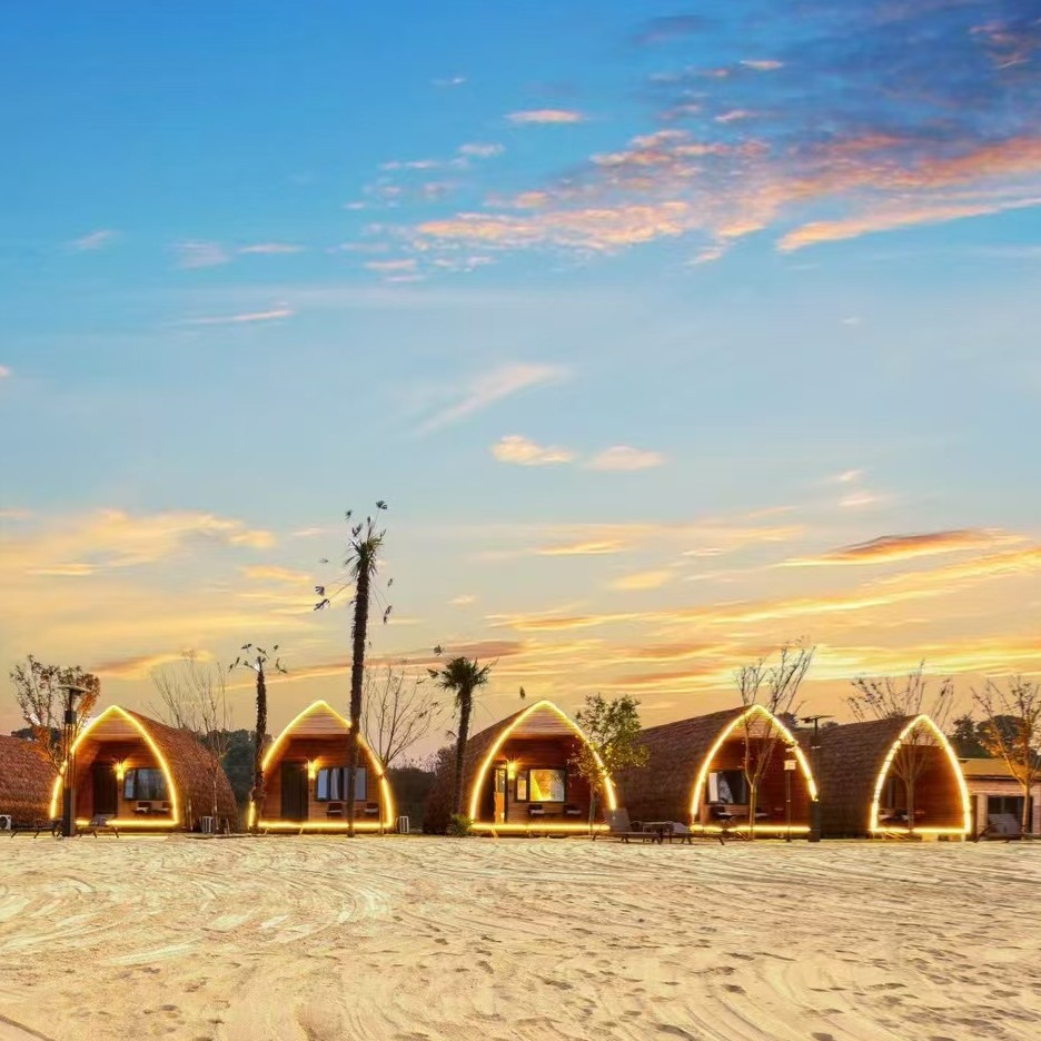 Prefab Modular Wooden House, Movable Anti-Corrosion Triangular Cabin for Camping, Farm, Manor &amp; Homestay, Wholesale