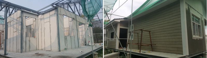 Light steel frame + cement board