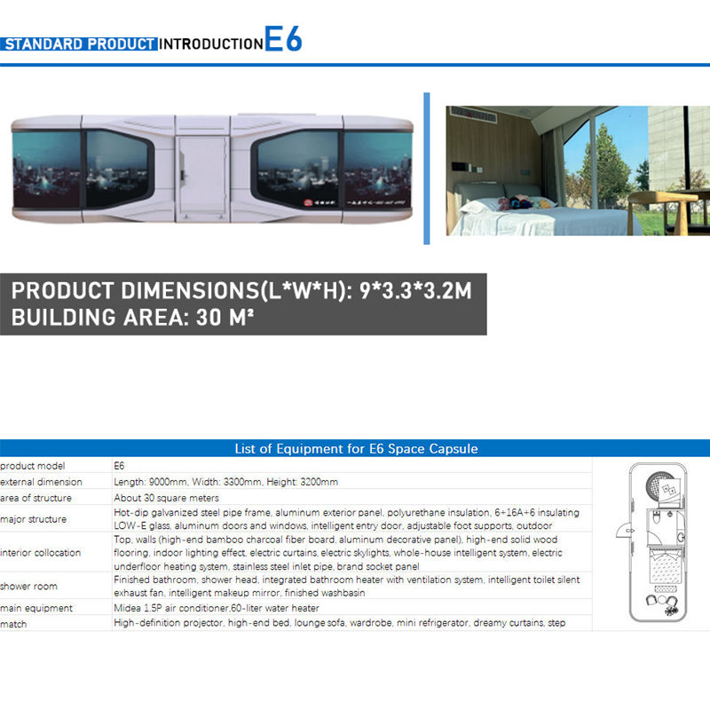 Prefabricated Container Houses Modern Design Office Building School Ready Profitable Airbnb Space Capsule for High-End Tourist
