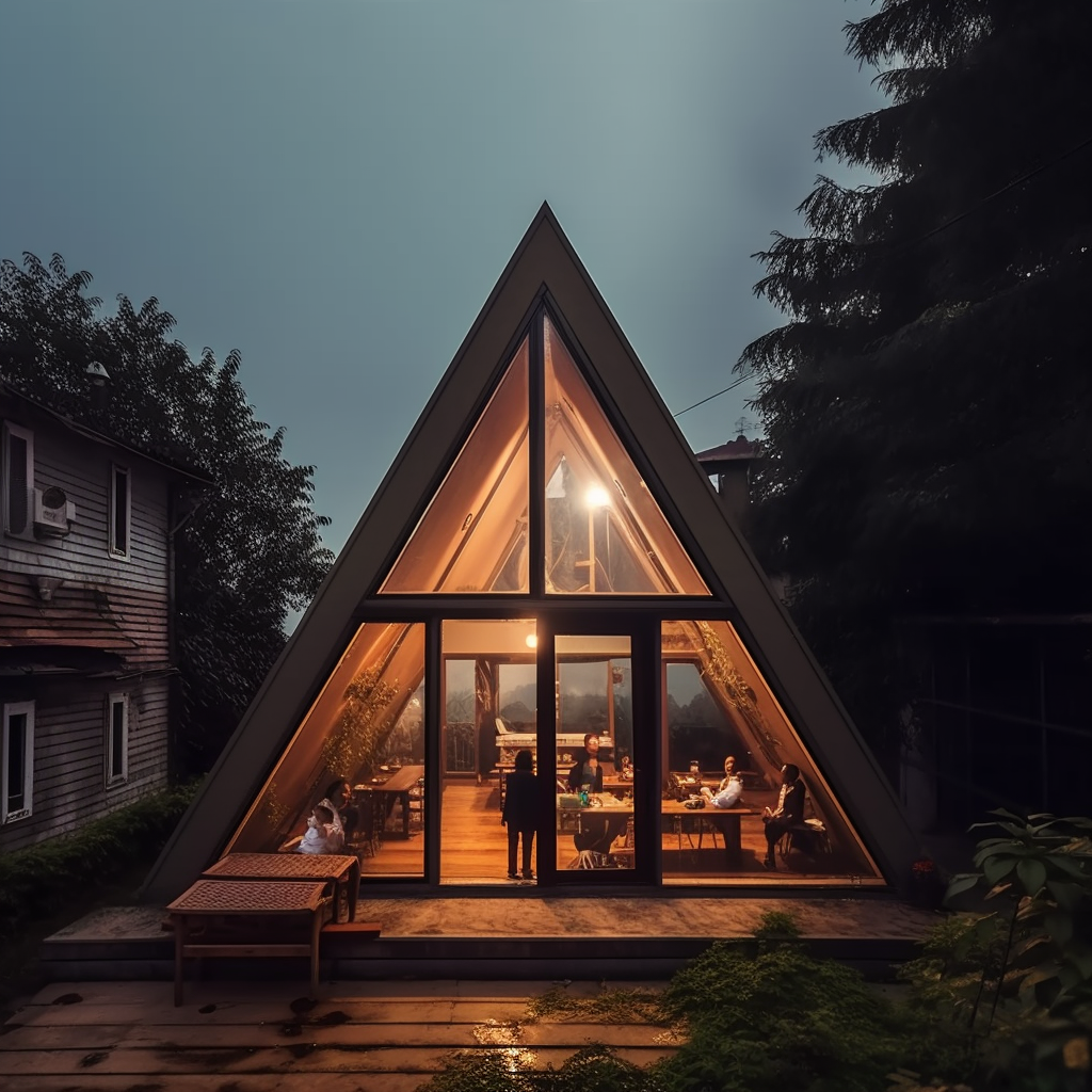 Prefab A-Frame structure detail 3
