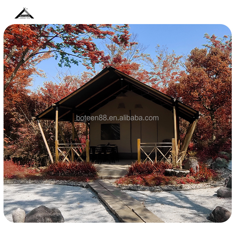 BOTEEN A-Frame Safari Villa, 5x9m Heavy Duty Glamping Lodge, 45㎡ Architectural Fabric House For Eco Resort Project