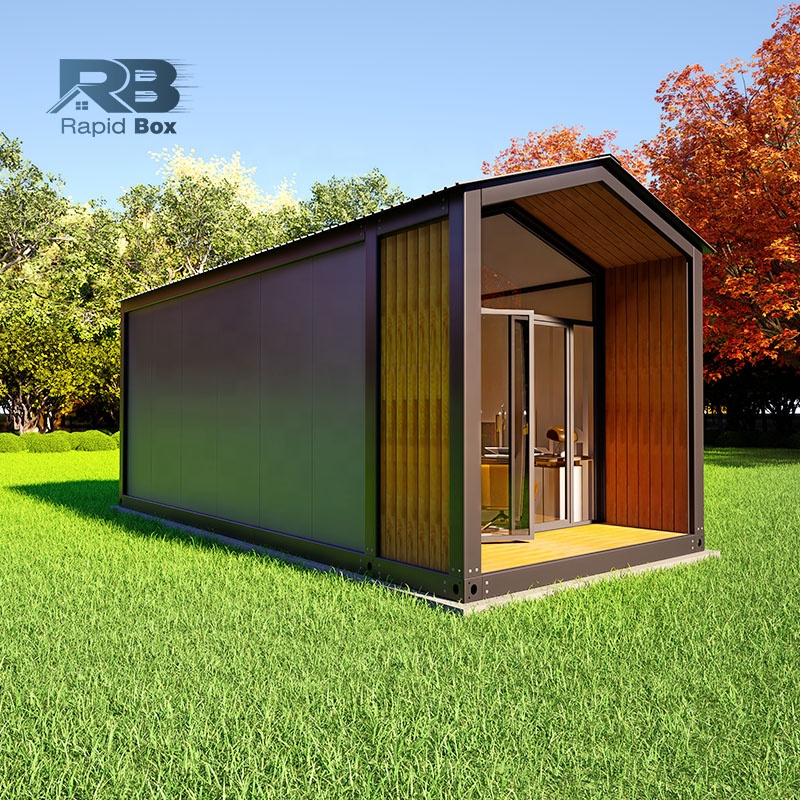 Luxury 20ft Prefab House 2 3 Bedroom Cabins Portable Modular Home Office Hotel Wooden Tiny Prefabricated Container House Villa