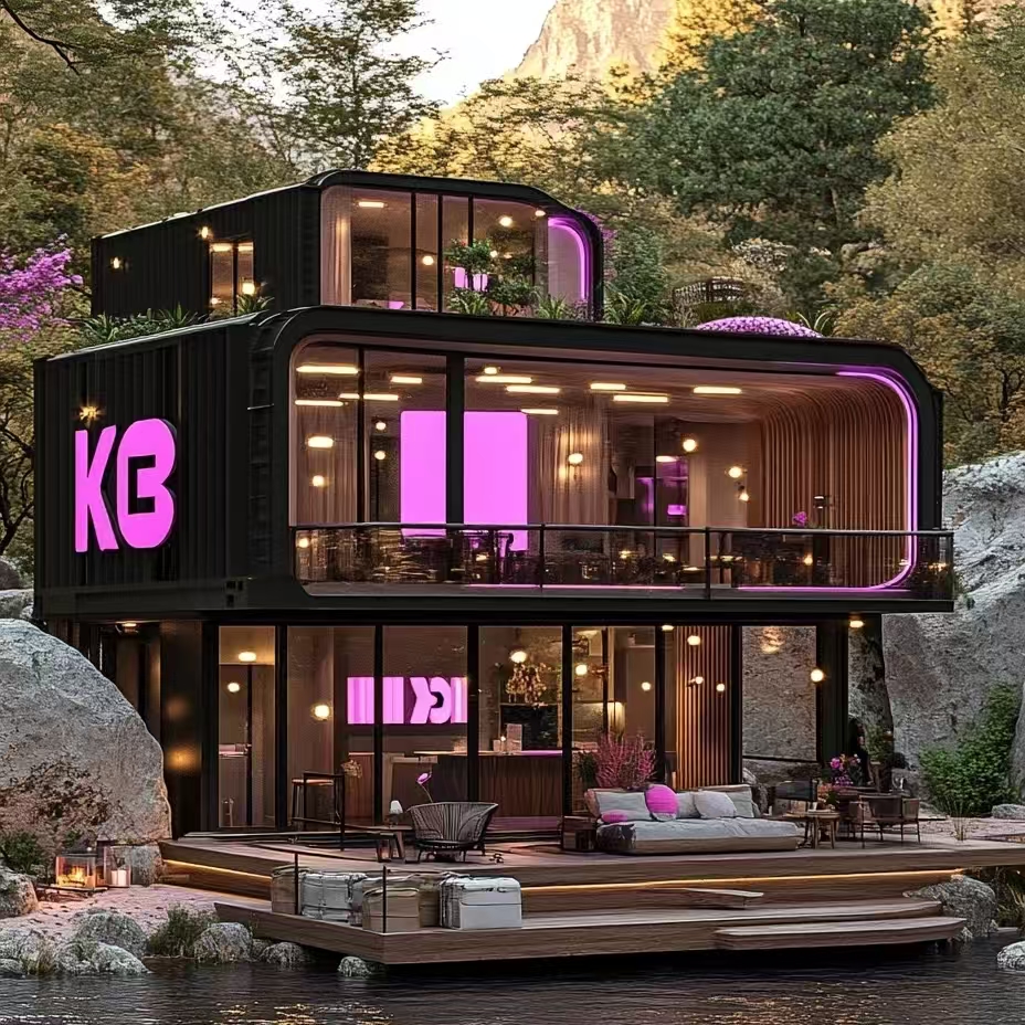 Luxury Space Capsule House for Glamping Prefabricated Steel Tiny House with Two Bedrooms Ideal for Outdoor Adventure