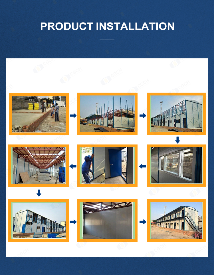 Waterproof Worker Housing Multi-Story Bungalow Office Container House Modern Prefabricated Houses Prefabricated Container House