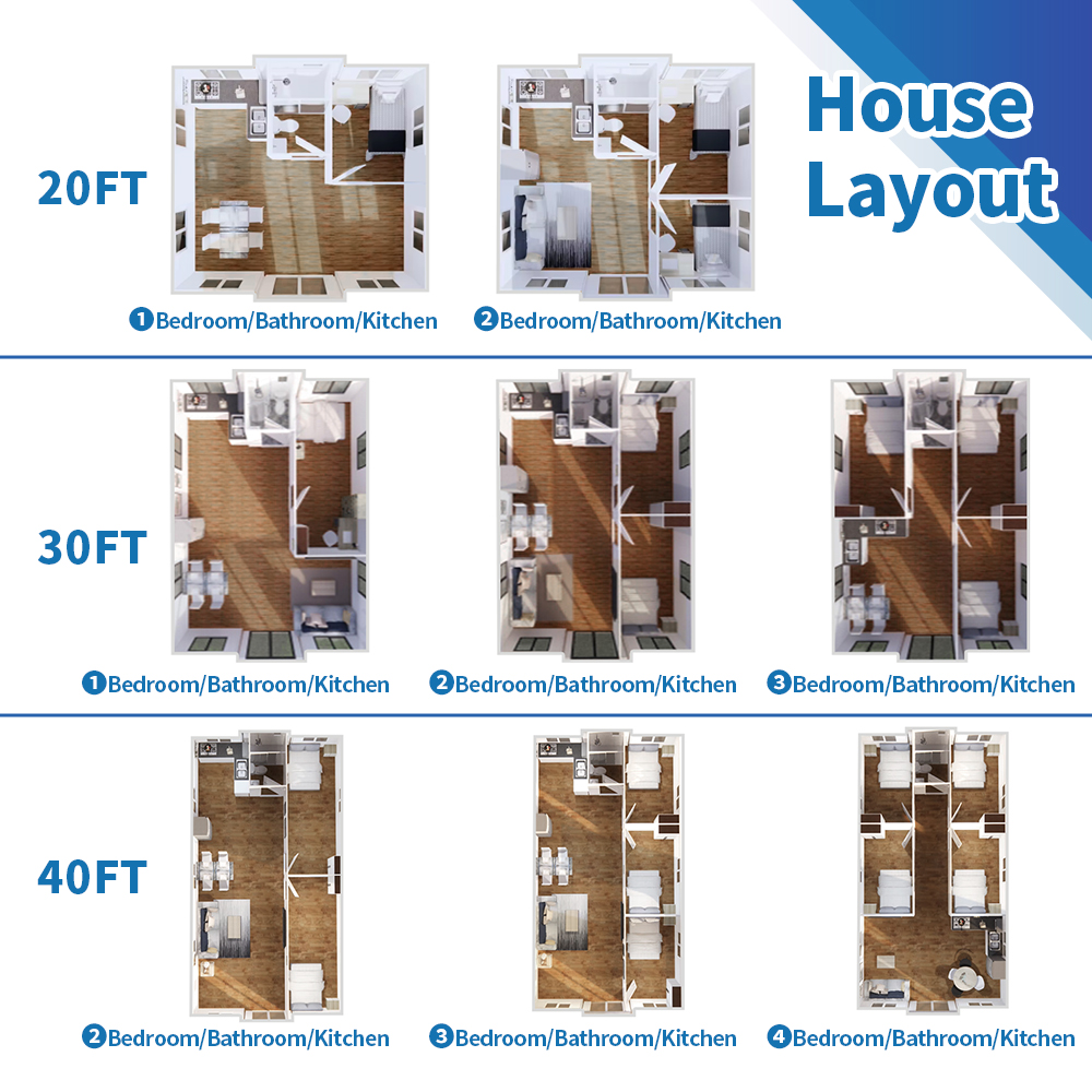 AU Standard Easy to Build Prefabricated Expandable Container House 2 3 4 Bedroom Luxury Prefab Villa Modular Home Two-story