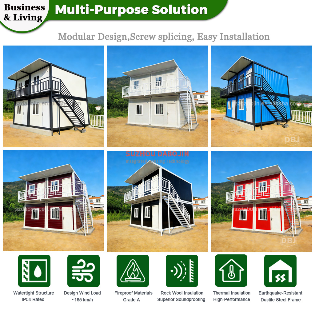 Two Story Glass Container House Beach House Modular Beach Front 2 Floor Villa House Luxury