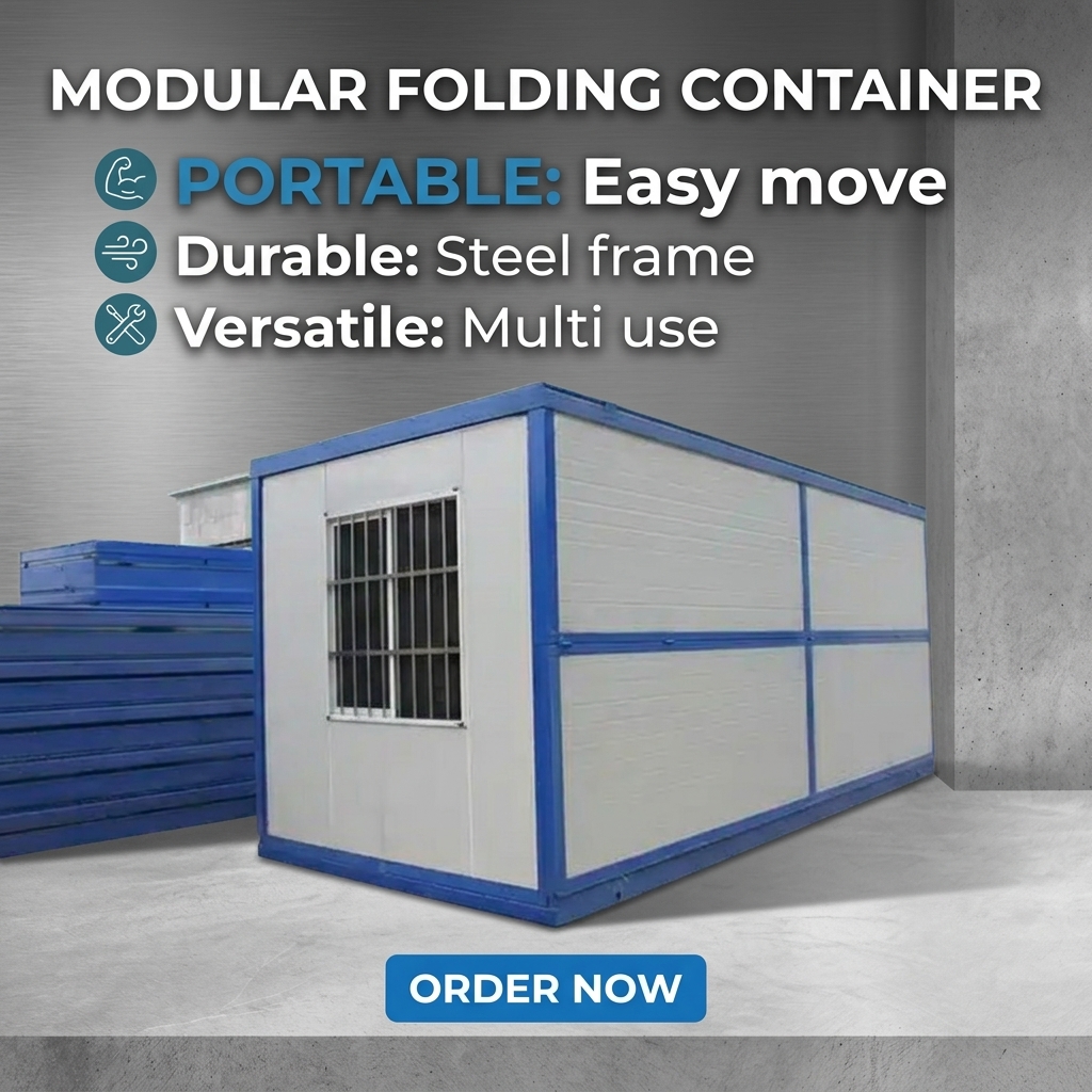 Foldable Steel Structure Container House Expandable Prefab Home for Office Living or Vacation Use