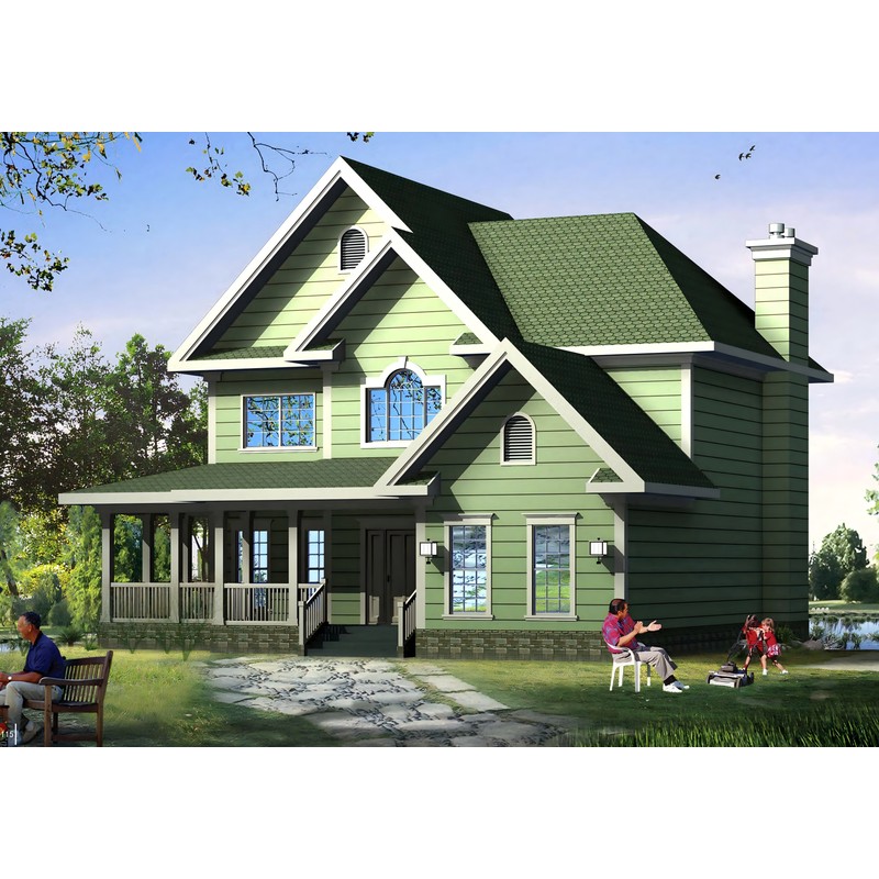 Lightweight Steel Frame Houses Villas Modern Two-Story Buildings Thermal Insulation Fireproof Eco-Friendly Materials Bathroom