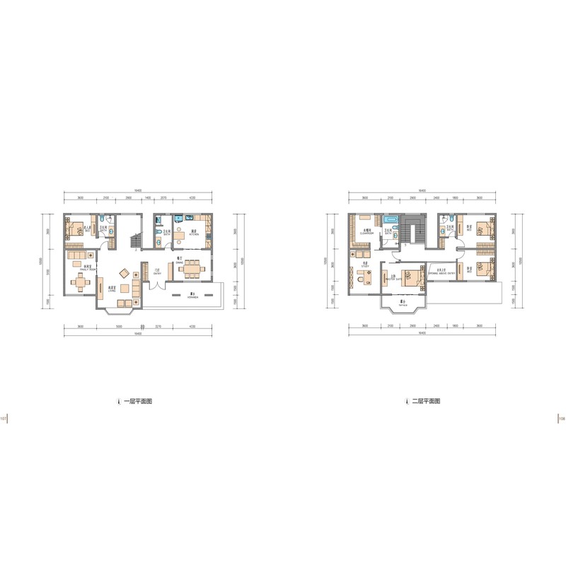 Lightweight Steel Frame Houses Villas Modern Two-Story Buildings Thermal Insulation Fireproof Eco-Friendly Materials Bathroom
