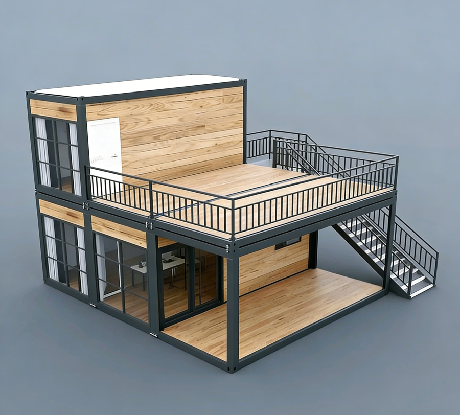 20ft 40ft Detachable Two Bedroom House Container Frame Office Building Portable Small Cheap 2 Floor Container Home Kits