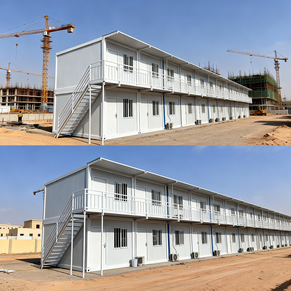 Multi-Story Container Villa with Three Bedrooms Two Living Rooms One Bathroom One Kitchen Home Office Dormitory