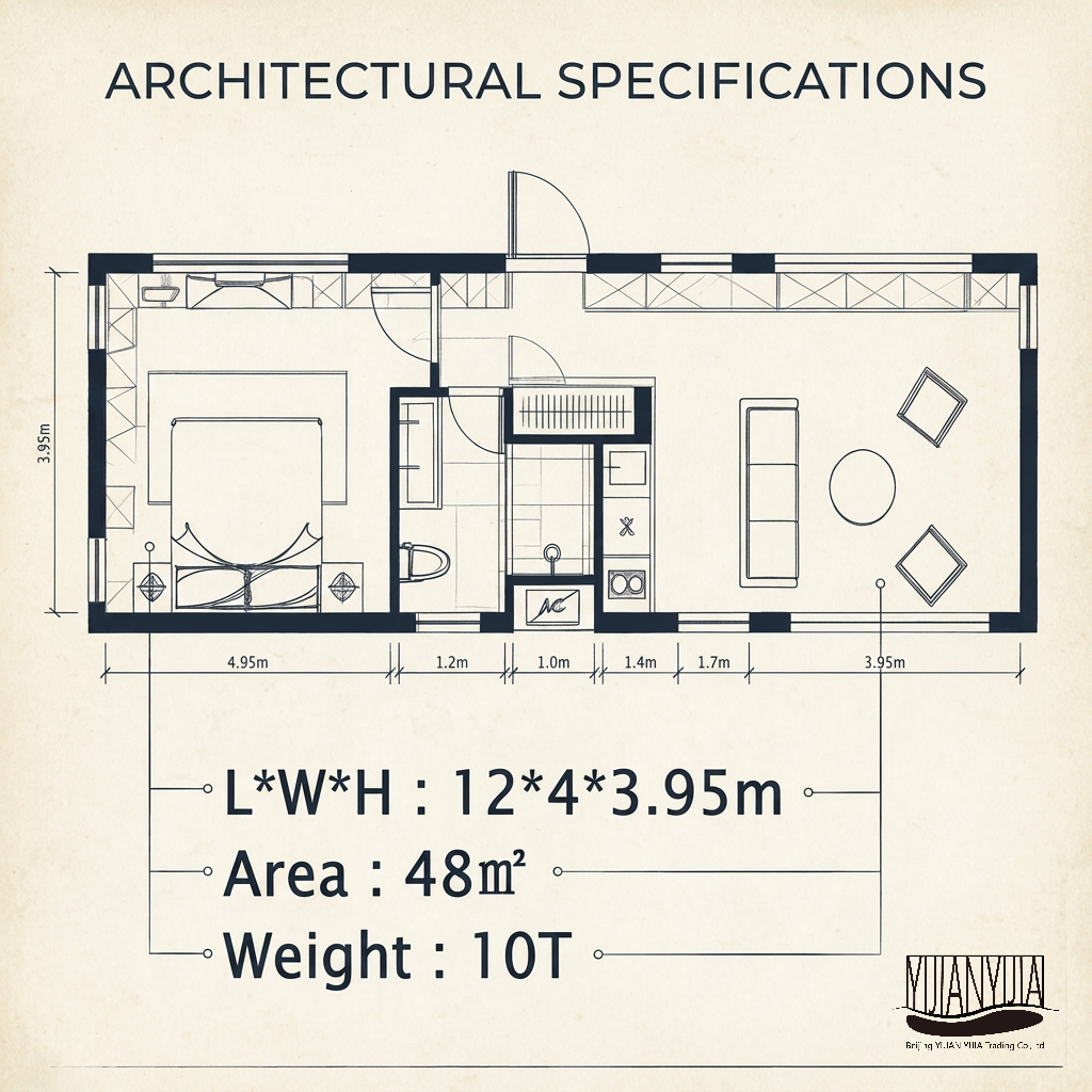 Forest Modular Suite 48m2 Luxury Pitch Roof Prefab House for Mountain Lodge and Eco Resort