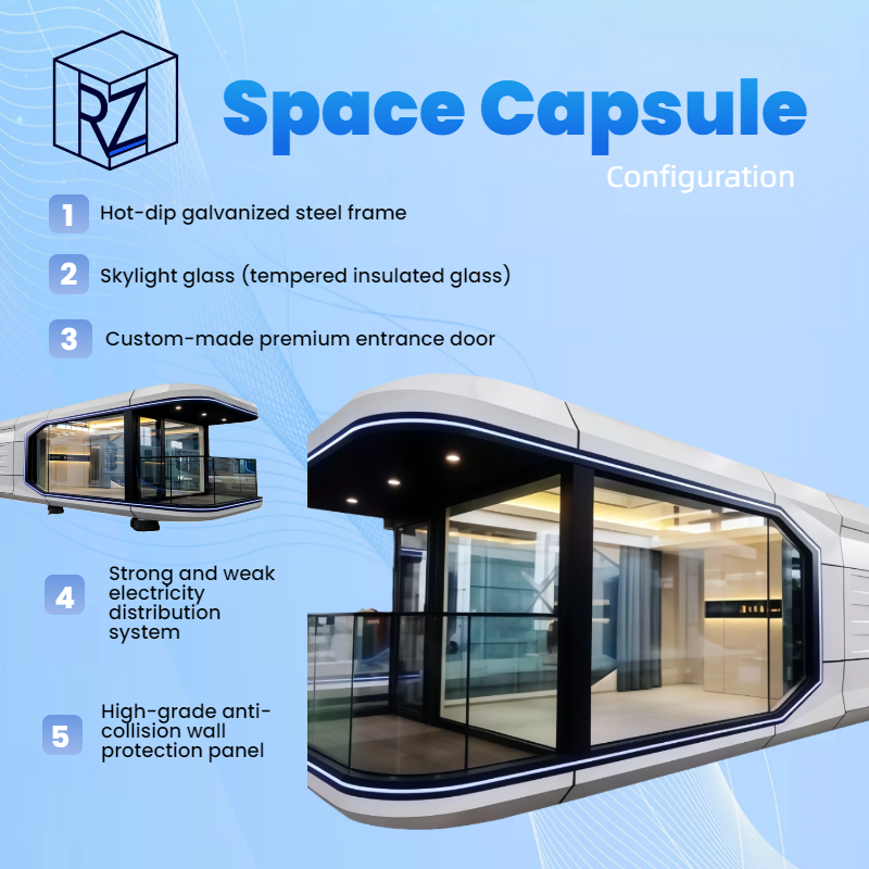 Ray-Zen Smart Space Capsule Prefab Modular House Integrated Cabin for Pension Nursing Home Luxurious Villa