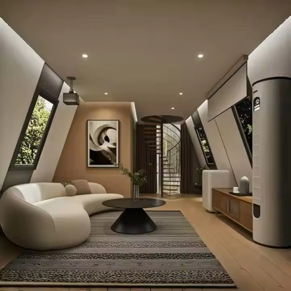 Contemporary Modern Modular Living Container Smart Triangular Capsule Room Prefab Space House Waterproof Steel Bathroom