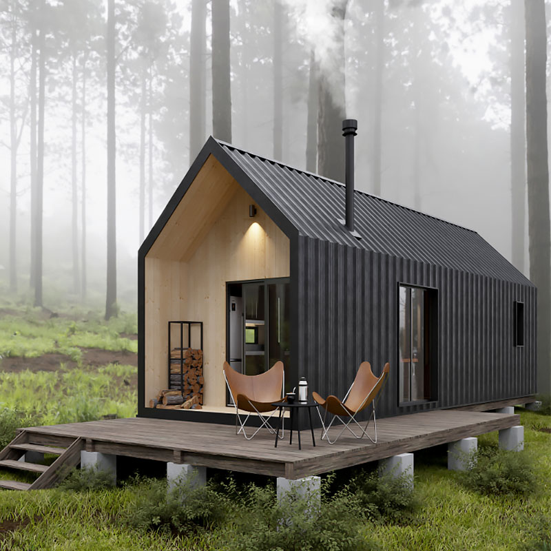 A Frame Cabin Complete Tiny House Kit Ecological House Small Houses For Living Modern Garden Homes Modular Design Kit Cabins