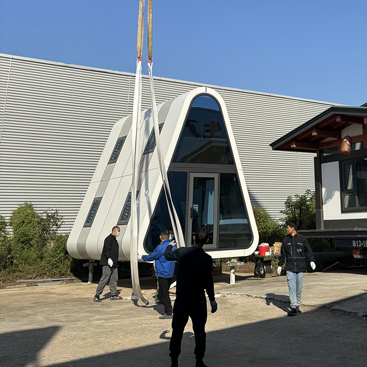 Portable Triangle Container House A-Frame Modular Prefab Camping Hotel For Sale