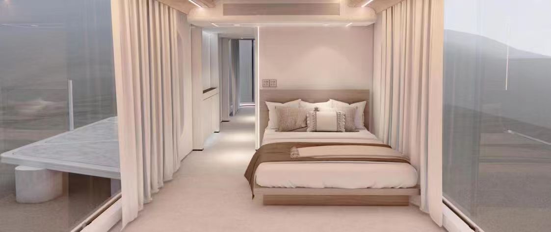 Space capsule house panoramic layout