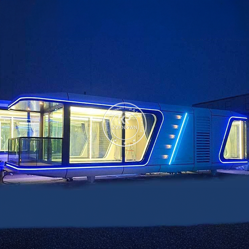 Intelligent Smart Home System Luxury Mobile Home Space Capsule Steel Prefabricated Container House for Hotel Resort