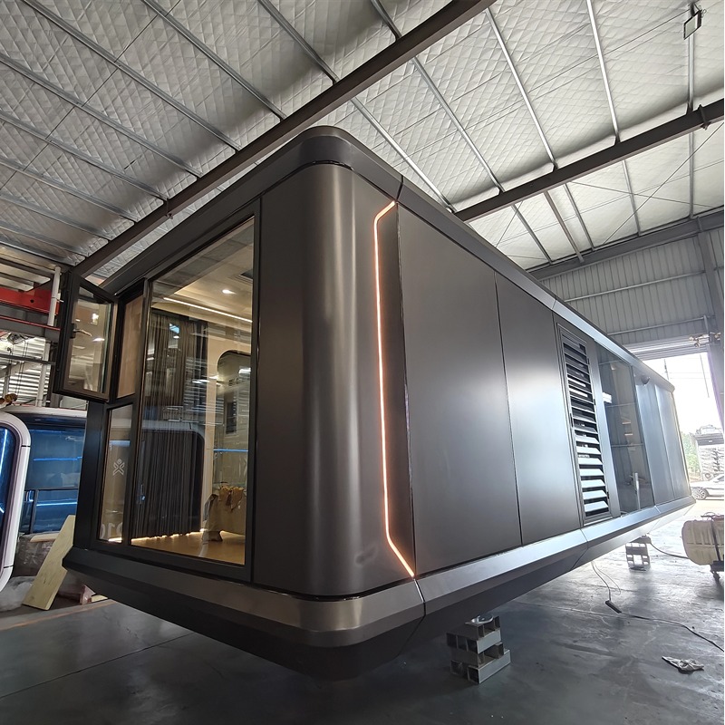 Luxury 40ft Anti-Corrosion Steel Modular Mobile Home Smart Voice Control Space Capsule House Office Living Room Kitchen Bedroom