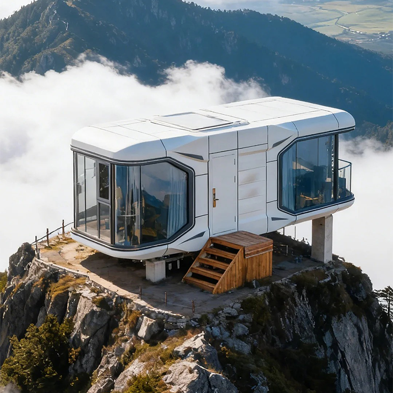 Prefab Portable Apple Cabin House 20ft 40ft Waterproof Villa Office Pod Insulated Light Steel Container Luxury